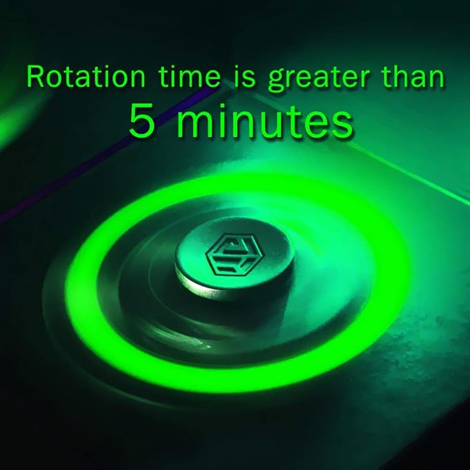 Fidget Spinners, Fidget Spinner Gifts for Adults, Stress Anxiety ADHD Relief Figets Toy, Metal Finger Hand Spinner Toy with Luminous Light, Spinner Absorb Solar Light Then Release in Dark