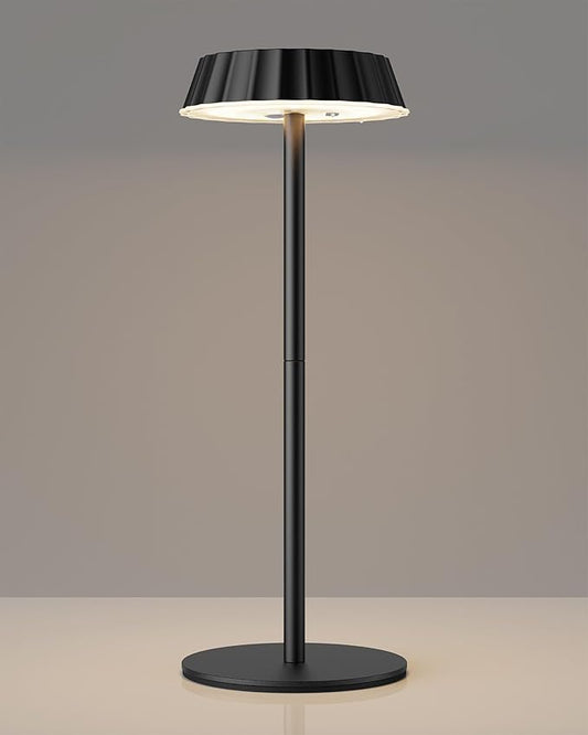 EppieBasic Cordless Table Lamp Rechargeable: 18W Fast Charging Dimmable Lamp - 5000mAh Battery Operated Portable Metal Table Light for Restaurant Patio Outdoor