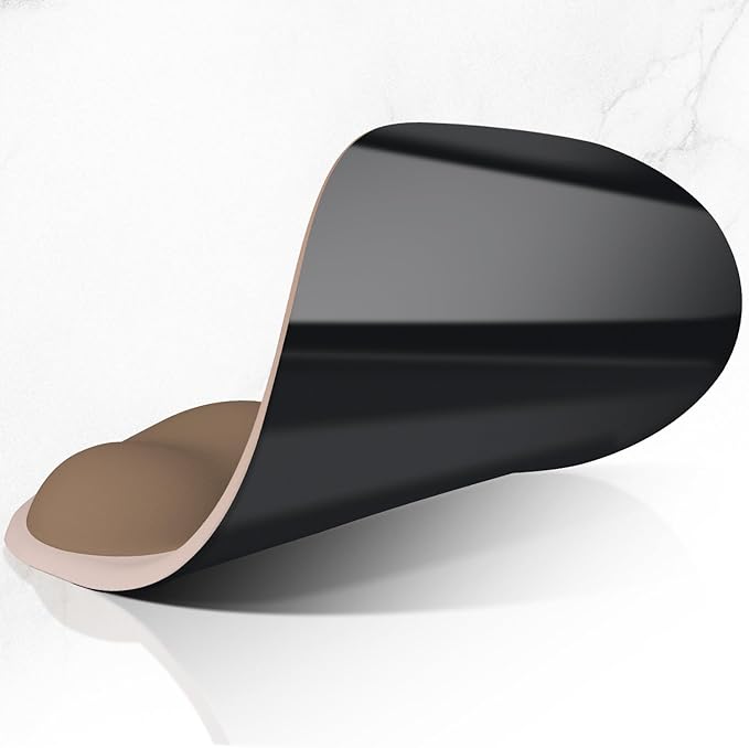 ITNRSIIET Ergonomic Mouse Pad, Cushioned Gel Wrist Rest, Non-Slip Base, Smooth Surface, Cute Multi-Color, 9.5 x 8.2 in, Soft Brown Gradient