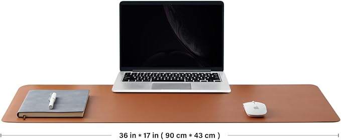 Cork Desk Mat - Dual-Sided Desk Pad for Office and Home - Desk Organization and Accessories - Ideal for Large Mouse Pad and Desk Mats on Top of Desks(Brown,36"x 17")