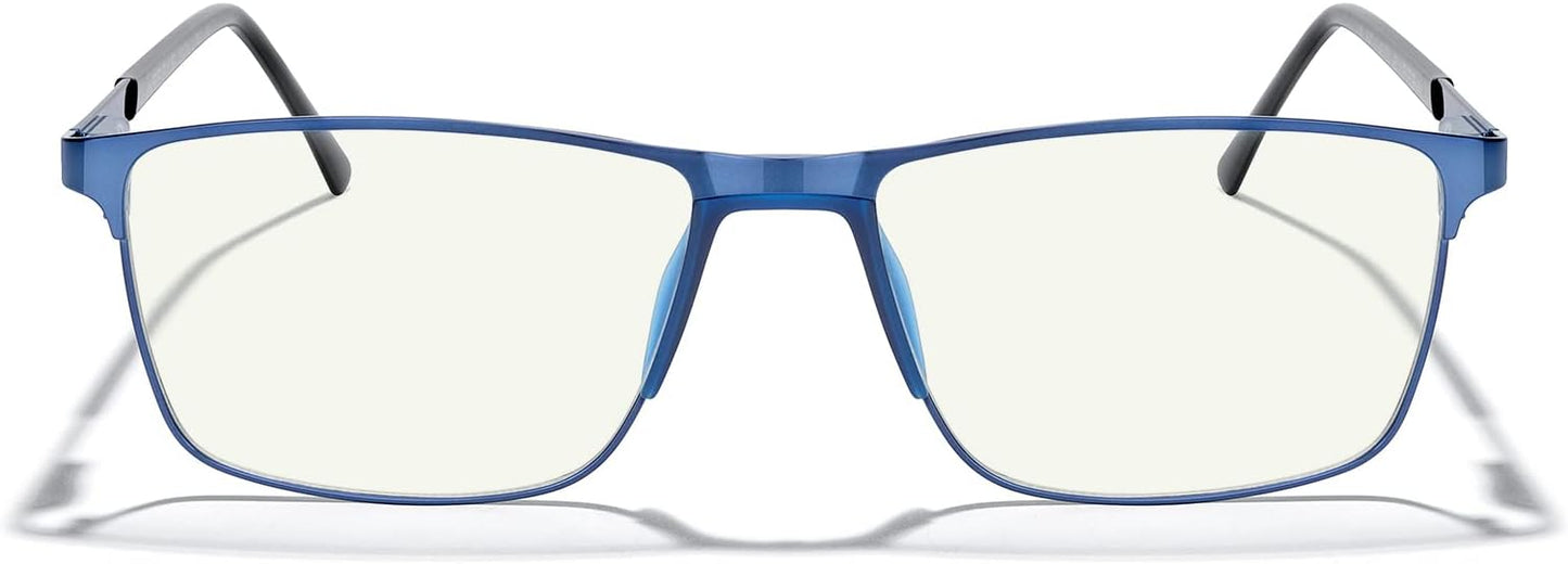 MERRY'S Fashion Blue Light Blocking Glasses - Reading Glasses Metal Frame Spring Hinge Readers for Men Eyeglasses