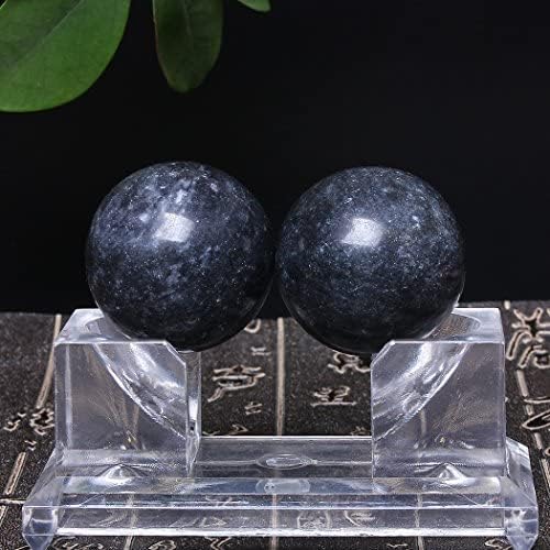 BRABUD 1.4'' Dark Grey Marble Baoding Health Stress Exercise Balls Chinese Exercise Stress Balls Craft Collection (box-packed)
