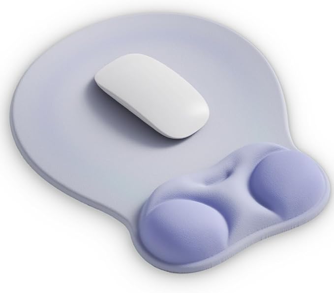 Ergonomic Mouse Pad with Wrist Rest Support&Gel Cushion for Desk; Cute Computer Decor Accessories for Women. Small Mousepad Mat Laptop Pads for Office&Home. Ergo Supplies & Aesthetic (06Sweet Dream)