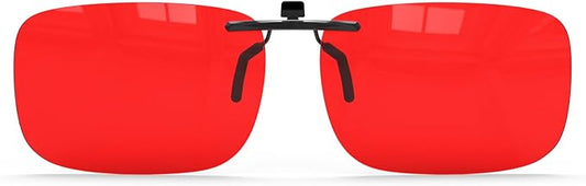 Goiteia Red Clip on Blue Light Blocking Glasses for Sleep-Block Blue & Green Light-Fast and Sound Sleep/Relieve Eye Strain