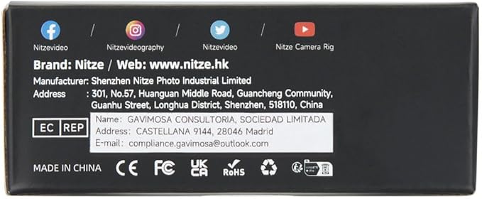 Nitze Super Clamp, Camera Crab Clamp with 3/8” to 1/4” Thread Adapter for Cameras, Lights, Hooks, Shelves, Tripods and Cross Bars - N18B