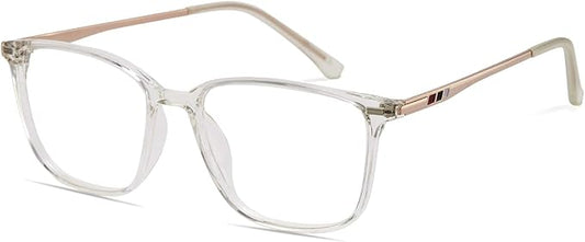 Cyxus Blue Light Blocking Glasses Men Women Computer Gaming Glasses Rectangle TR90 frame Anti Eyestrain UV400 Clear