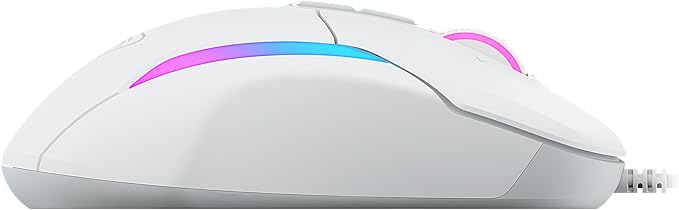 Turtle Beach Kone II – Wired Ergonomic RGB Gaming Mouse, 26K DPI Optical Sensor, 100M Click Life Optical Switches, 23 Customizable Inputs, 4D Scroll Wheel, Pure PTFE Glides - Arctic White