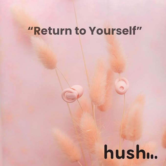 Hush Earplugs – Reusable Noise-Reducing, Earplugs for Sleep, Snoring, Focus, Work, Travel, Parenting & Sensory Relief | 21dB Hearing Protection | Custom Fit & All-Day Comfort