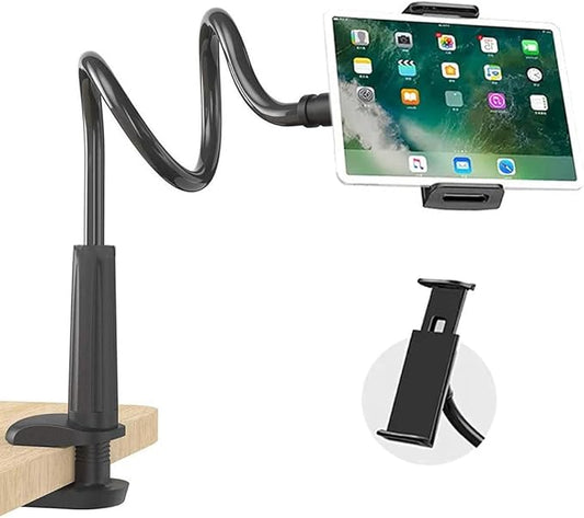 Gooseneck Tablet Holder,Tablet Stand for Bed Gooseneck Mount Flexible Arm 360 Clip,Flexible Arm Clip Tablet Mount Compatible with iPad mini Pro Air, Switch, Samsung Galaxy Tabs,More 4.7-10.1"