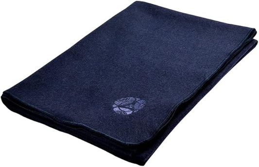 Hugger Mugger Deluxe Wool Blanket - Navy - Soft and Firm, Excellent Yoga Prop, Provides Extra Padding for Knees, Elbows, and Wrists, Durable and Washable