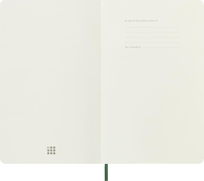 Moleskine Classic Notebook, Soft Cover, Large (5" x 8.25") Dotted, Myrtle Green, 192 Pages