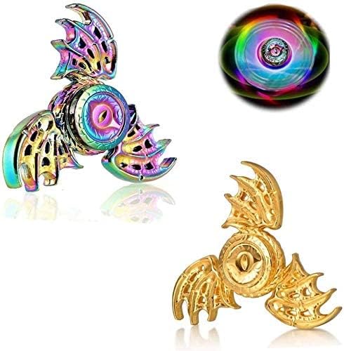Dragon Fidget Spinner Toys for Kids Adults, Phoenix Fidgit Spinner Desk Toy Metal, Cool Metal Fidget Toys Spin Fidgets Hand Finger Spinners Toy Focus Fidgeting Tri Spinner Novelty Gift Prize 2 Pack