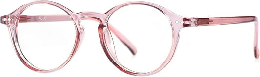 Blue Light Blocking Glasses Round Retro Computer Gaming Glasses Women Men UV Protection AB3303 (Pink)