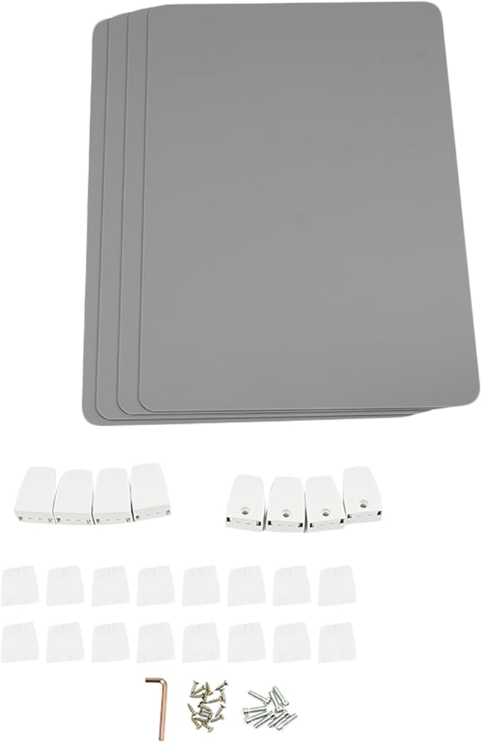 4PCS Desk Dividers Office Partitions, Privacy Desk Panel Protective, Acrylic Plexiglass Shield with Clamps for Offices Schools Call Centers - 23.6”L X15.8”W