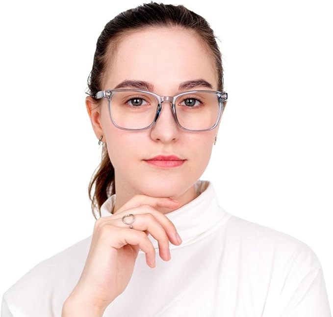 YEIN Bifocal Reading Glasses with Blue Light Blocking Lenses, Bifocal Reader for Women and Men, Vintage Square frame with Spring Hinge (+0.00/+1.75 magnification)