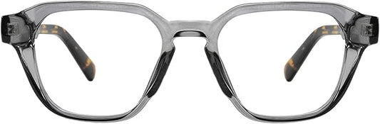 TIJN Blue Light Blocking Glasses for Women Men TR90 Rectangle Frame and Chic Preppy Style Computer Screen Glasses, Trevis