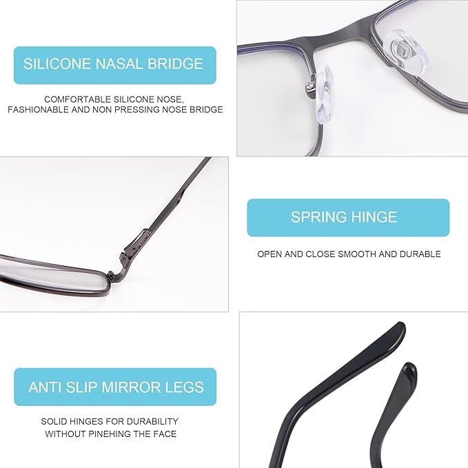 YIMI Blue Light Blocking Glasses Gaming Computer Eyeglasses for Women and Men Anti Glare UV Protection Spring Hinge Eyewear