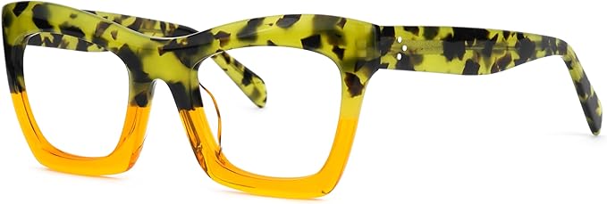 VOOGLAM Stylish Rectangle Blue Light Blocking Glasses for Women Anti Eyestrain Dry Eyes Eyewear Sienna