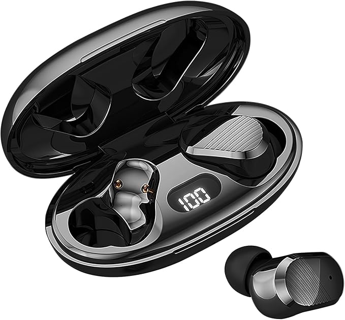 Echolabs Wireless Earbuds，Echo 2025 Edition Audio Earbuds with Bluetooth 5.2，Mini Binaural Sports Waterproof Headset (Black)