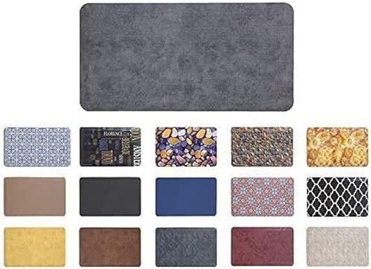 Mabel Home Anti Fatigue Floor Mat- 3 Size(20x32 & 20x39 & 24x70),16 Colors - Standing Desk Mat-Kitchen Floor Mat-Stain ResistantHome Non-Slip Bottom, Extra Soft (Grey, 20" x 39")