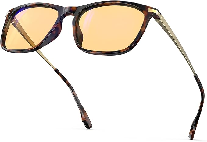 Goiteia Orange Blue Light Blocking Glasses-Retro 70s Blue Light Glasses for Men Women, Easier Sleep and Migraine Relief