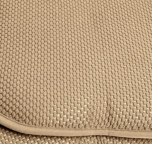 Sweet Home Collection Memory Foam Honeycomb Nonslip Back 16" x 16" Chair/Seat Cushion Pad, 2 Pack, Taupe