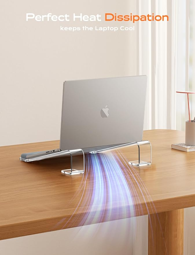Acrylic Laptop Stand for Desk, Laptop Stand with Wrist Support, Ergonomic Detachable Laptop Riser, Acrylic Protable, Computer Stand for MacBook Air Pro, HP, Dell, XPS, HP (10-17") Laptops