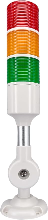 LED Warning Lights XUNDE Multi-Layer Industrial Signal Light 3 Colors Alarm Lamp Machine Equipment Indicator Lights, Sound and Light Alarms, 24V DC (3-Layer)