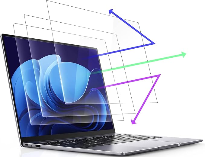 3 Pcs 15.6 Inch Laptop Anti Blue Light Screen Protector for 16:10 Widescreen Monitor, 15" Computer Glare Filter/Uv Blocker Shield Cover/Eye Protection Film