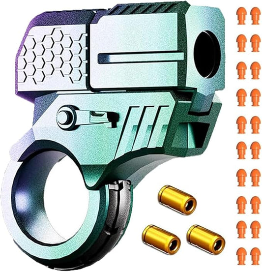 Metal Fidget Ring Fingertip Launcher Toy,Adult Sensory Stress Relief Fidget Toys,Best Gift Choice (Green)