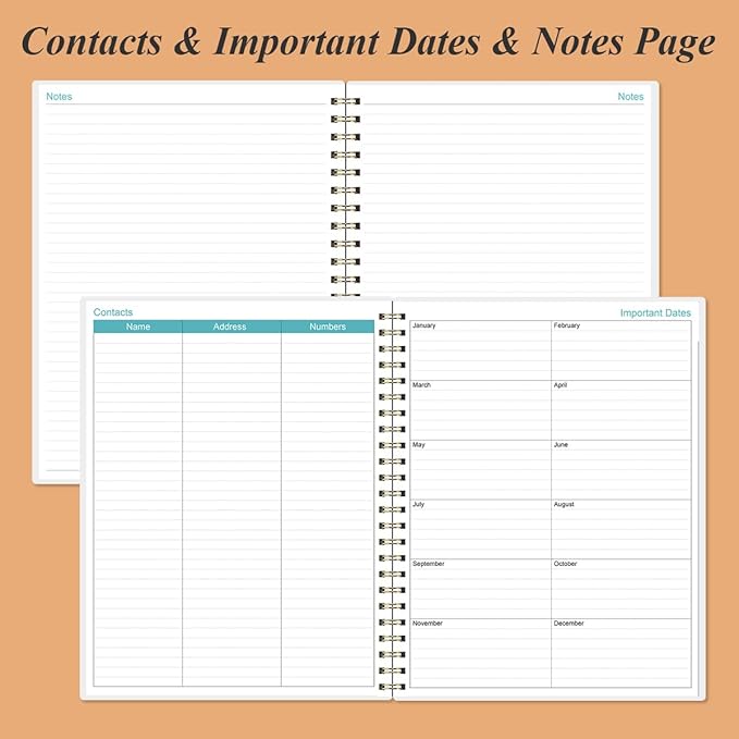 2025-2026 Planner - 17 Months Weekly & Monthly Planner from August 2025 - December 2026, Academic Planner 2025-2026 with Elastic Closure, Inner Pocket, 8.5" x 11", Rose Flower