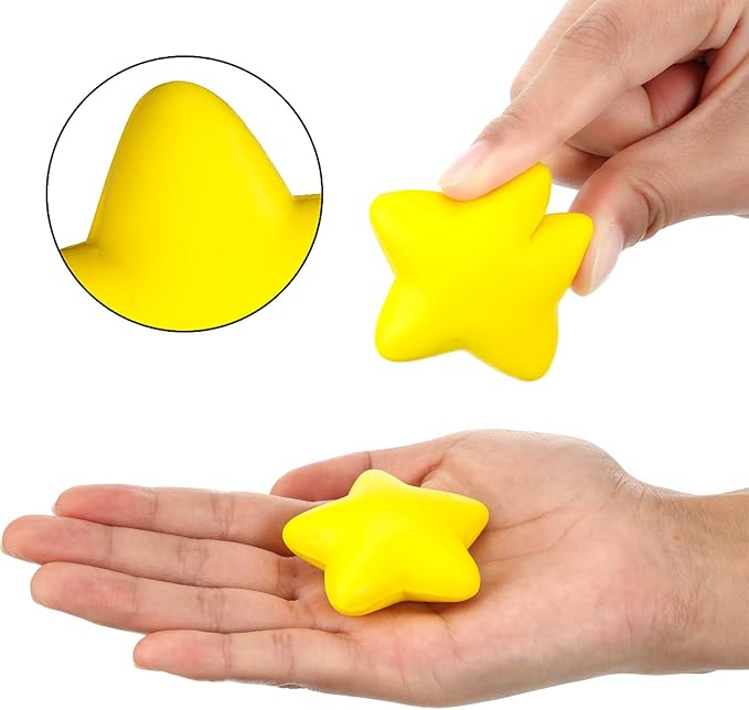 30 Pieces Star Stress Ball Bulk Mini Foam Stress Relief Ball for School Carnival Reward, Student Prizes, Party Bag Fillers