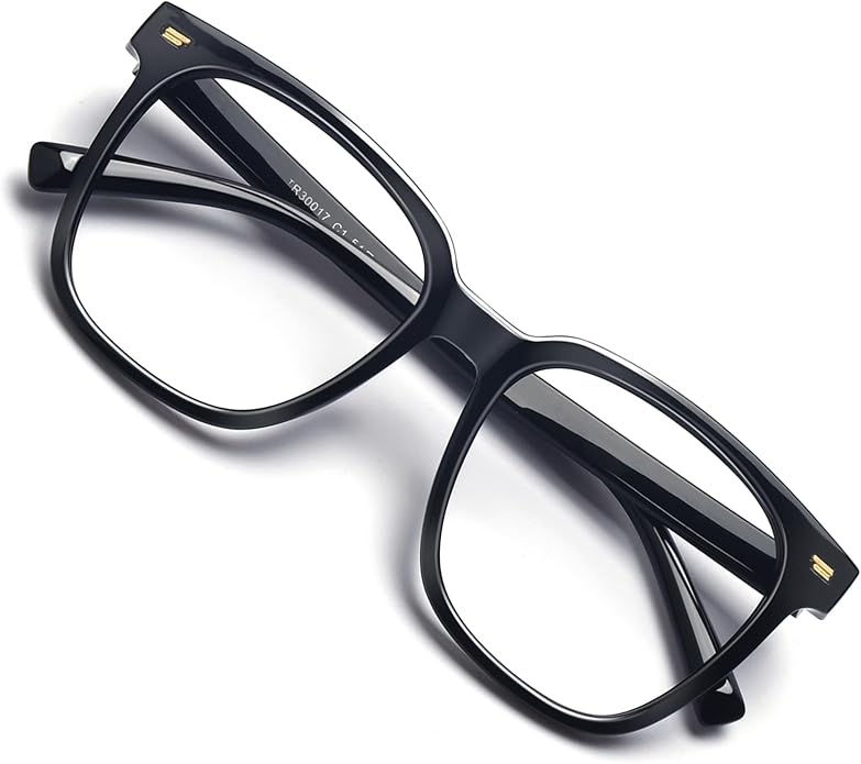 PANNER Oversized Square Blue Light Blocking Glasses for Women Men Anti Glare Reduce Eyestrain Computer Glasses