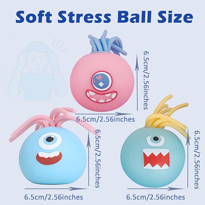 Hand Grip Strength Trainer, Stress Relief Ball for Adults, Wrist Rehab Therapy Hand Grip Equipment Ball Squishy Tools for Women and Men