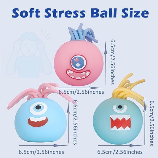 Hand Grip Strength Trainer, Stress Relief Ball for Adults, Wrist Rehab Therapy Hand Grip Equipment Ball Squishy Tools for Women and Men