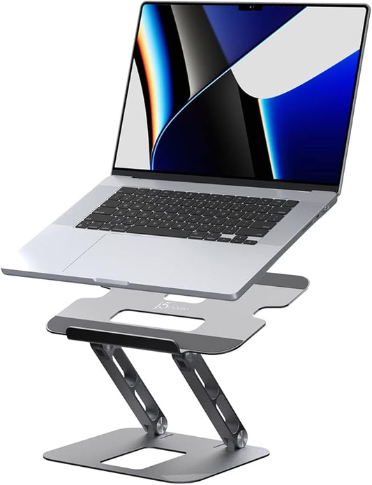 j5create Multi-Angle Aluminum Laptop Stand, Ergonomic Notebook Riser, Suitable for MacBook, Dell, HP, Lenovo, Fits Most laptops up to 16" (JTS127)