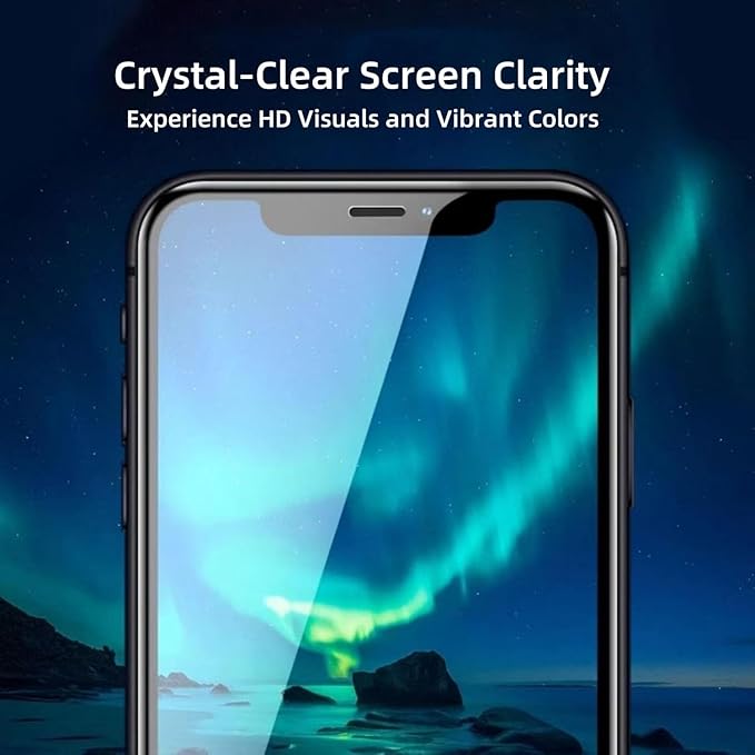 2 Pack Screen Protector for iPhone 16e/iPhone 13/iPhone 13 Pro/iPhone 14, 9H Tempered Glass, High Definition Clear, Full Coverage, Anti-Fingerprint, Auto Dust-Elimination, No Bubble, Easy Installation