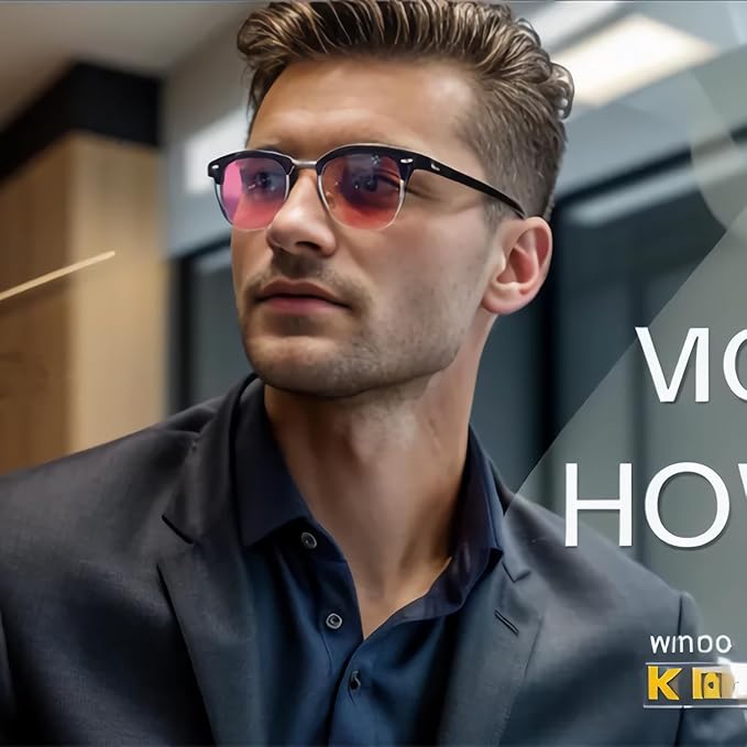 Half frame Retro Semi Rimless Clear Lens Glasses Blue Blocking Eyewear Men Women (4 Pack Reading 3.5 X)