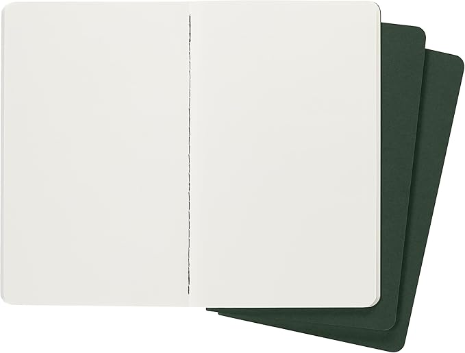 Moleskine Cahier Journal, Soft Cover, Large (5" x 8.25") Ruled/Lined, Black, 80 Pages (Set of 3)