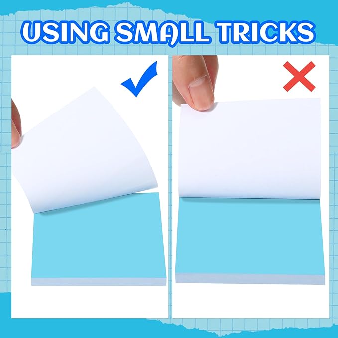 24 Pads Sticky Notes 3x3 Inch Self Stick Bright Color Sticky Note Sticking Posted Notes for School Office Classroom Meeting Home Teacher Supplies, 50 Sheets/pad(Gradient Blue)