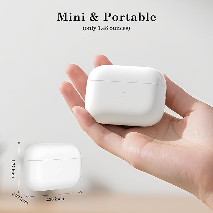 Airpod Charging Case for AirPods Pro 2/1 Earbuds, Wireless Lighting Charging Port Replacement Charger Case Compatible with Air Pods Pro 2nd/1st Generation Fast Pairing Sync Button, No Earbuds