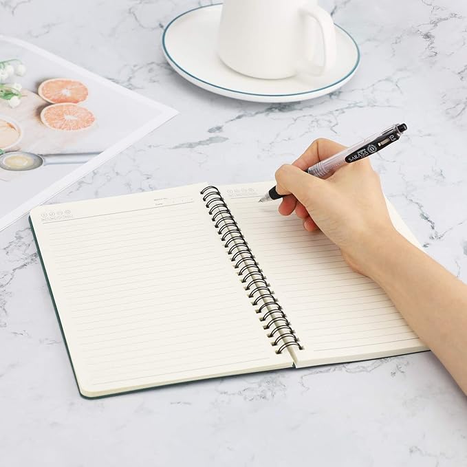 EUSOAR Hardcover Spiral Lined Subject Notebook, A5 160 Pages 1pcs 5.5"X8.3" College Ruled Travel Writing Notebooks Journal, Memo Notepad Sketchbook, School Office Business Diary Spiral Book Journal