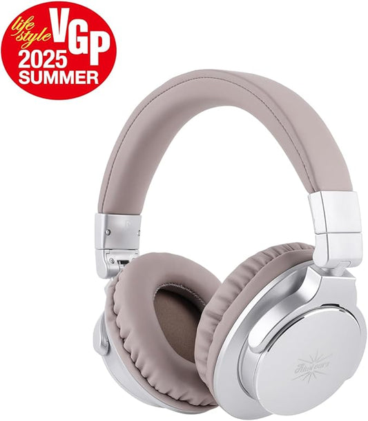 Linsoul Kiwi Ears Division Over Ear Headphone,40mm Dynamic Driver Monitoring Headphones,Wired Gaming Headphones,DJ Head Phones for Professional Musicians Engineers (Silver)