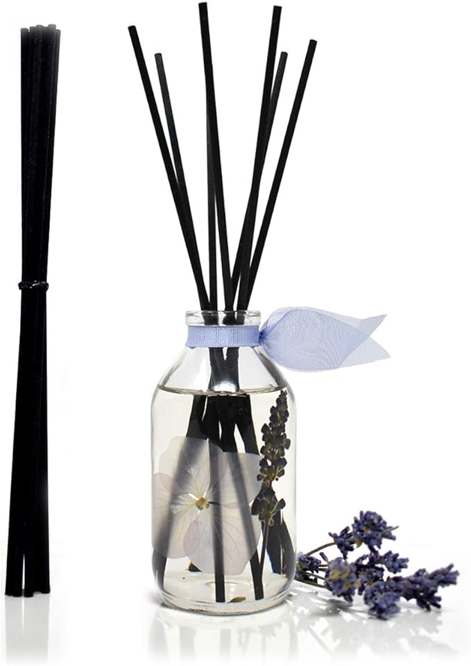 LOVSPA Reed Diffuser Set, Lavender De Provence Scented Oil Diffuser with Sticks, Home Fragrance Accessories for Bathroom Shelf Decor, Aroma Diffusers for Home or Office Desk, USA Made