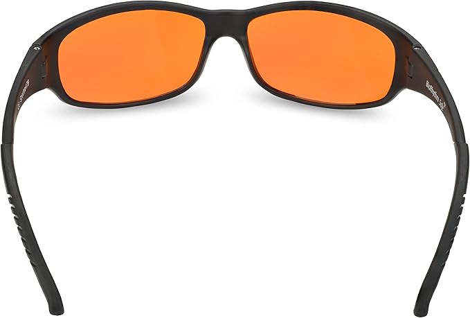 Blue Light Blocking Amber Glasses for Sleep 99.9 Percent Effective - Nighttime Eye Wear - Special Orange Tinted Glasses Help You Sleep and Relax Your Eyes