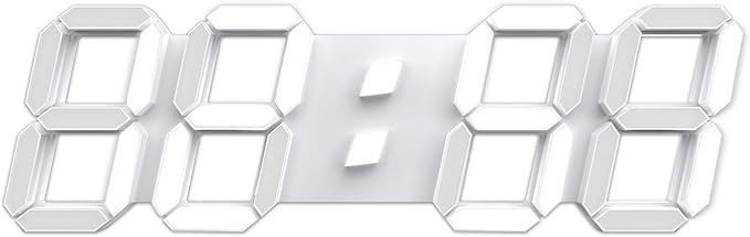 EDUP HOME 15" 3D LED Digital Wall Clock, Large Decor Wall Clock, 12/24H, Time/Date/Temperature Display, Adjust Brightness, Easy Read Time,for Office/Living Room/Meeting Room/Kitchen