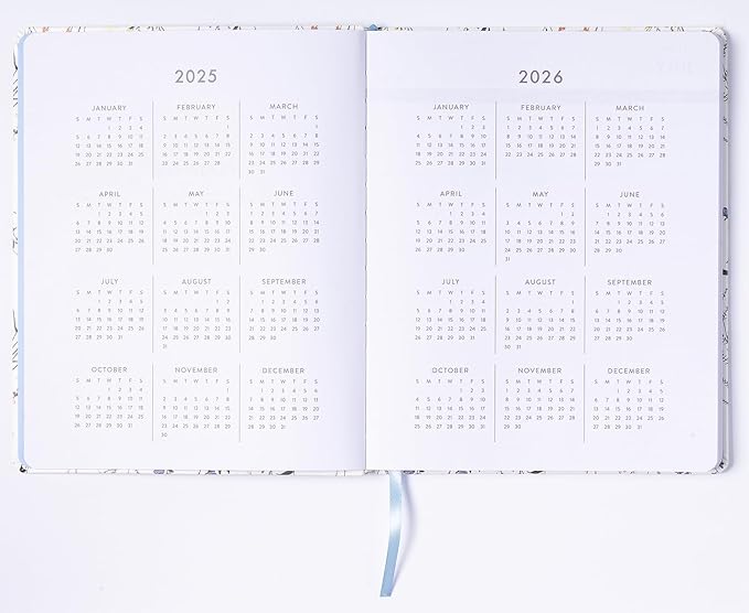 Eccolo 2025-2026 Large Agenda Planner, 18 Month, Yearly, Monthly & Weekly Pages, Habit & Gratitude Tracker (Flexi-Cover- 8 x 10")