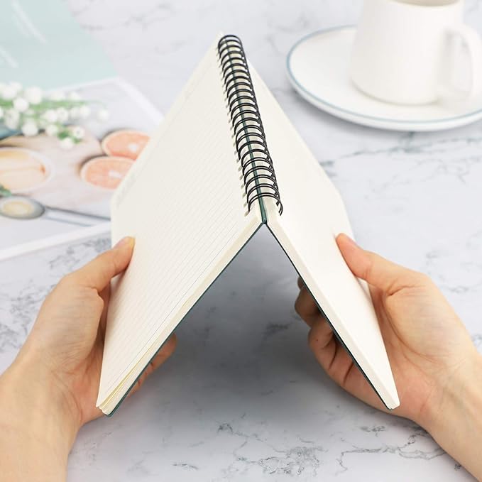 EUSOAR Hardcover Spiral Lined Subject Notebook, A5 160 Pages 1pcs 5.5"X8.3" College Ruled Travel Writing Notebooks Journal, Memo Notepad Sketchbook, School Office Business Diary Spiral Book Journal