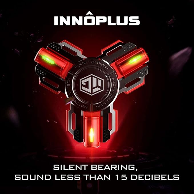 Fidget Spinners, Fidget Spinner Gifts for Adults and Teens, Stress Anxiety ADHD Relief Figets Toy, Metal Finger Hand Spinner Toys with Luminous Light, Spinner Absorb Solar Light Then Release in Dark