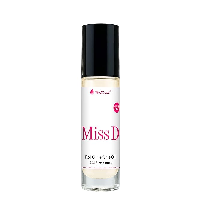 Well's Oil Roll-On Perfume Oil (Miss D) | Fruity, Woody & Floral Notes | Long-Lasting | Paraben-Free | 0.33 Fl Oz / 10 ml
